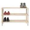 3-Tier Wood Shoe Rack Natural