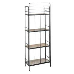 4-Tier Black Metal Baker Rack With Folding Wood Top Shelves 8 4-Tier Black Metal Baker Rack With Folding Wood Top Shelves -At Home Sales Store 4 tier black metal baker rack with folding wood top shelves 2