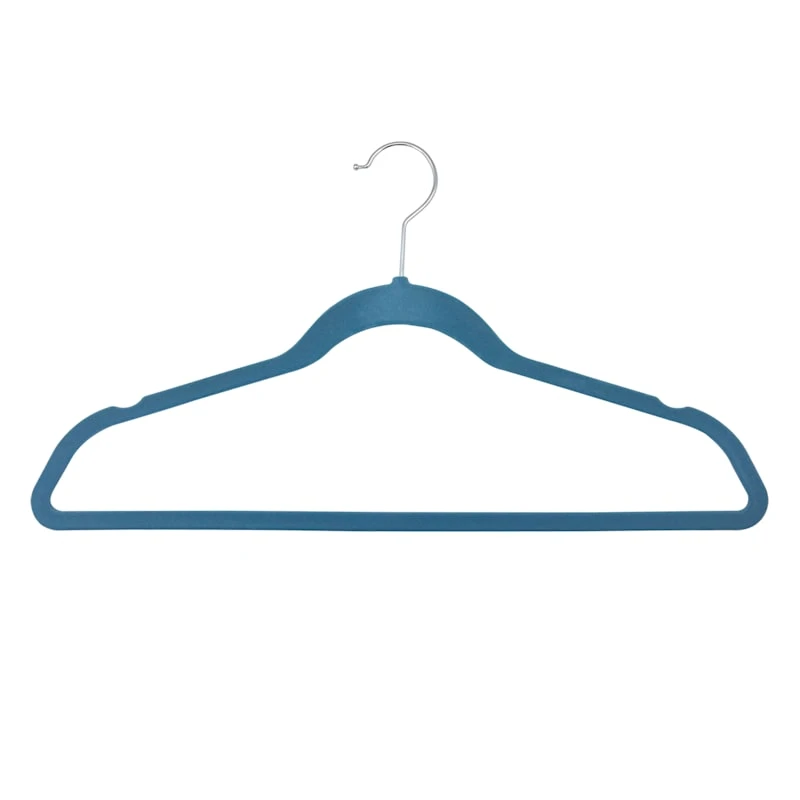50-Pack Velvet Suit Hangers, Denim Blue 2 50-Pack Velvet Suit Hangers, Denim Blue - Image 2