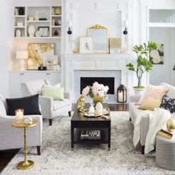 Calvin Gold Metal Accent Table, 22" -At Home Sales Store calvin gold metal accent table 22 2