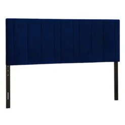 Chandler Channeled Navy Velvet King Headboard