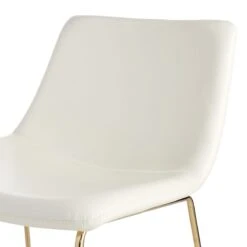 Crosby St Drake Faux Leather Lounge Chair, White -At Home Sales Store crosby st drake faux leather lounge chair white 4