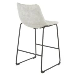 Drake Modern Faux Leather Industrial Barstool, Light Grey 9 Drake Modern Faux Leather Industrial Barstool, Light Grey -At Home Sales Store drake modern faux leather industrial barstool light grey 3