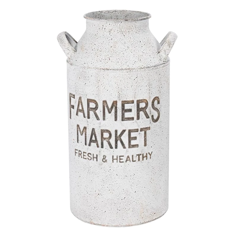 Farmhouse Metal Milk Jug Vase, 13" 1 Farmhouse Metal Milk Jug Vase, 13"