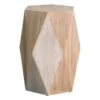 Found & Fable Hexagon Wood Stool Accent Table