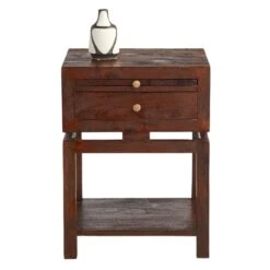 Found & Fable Maddison Chestnut Wood Side Table With Drawer -At Home Sales Store found fable maddison chestnut wood side table with drawer 3