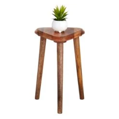 Found & Fable Triangle Mango Wood Side Table 5 Found & Fable Triangle Mango Wood Side Table -At Home Sales Store found fable triangle mango wood side table 1
