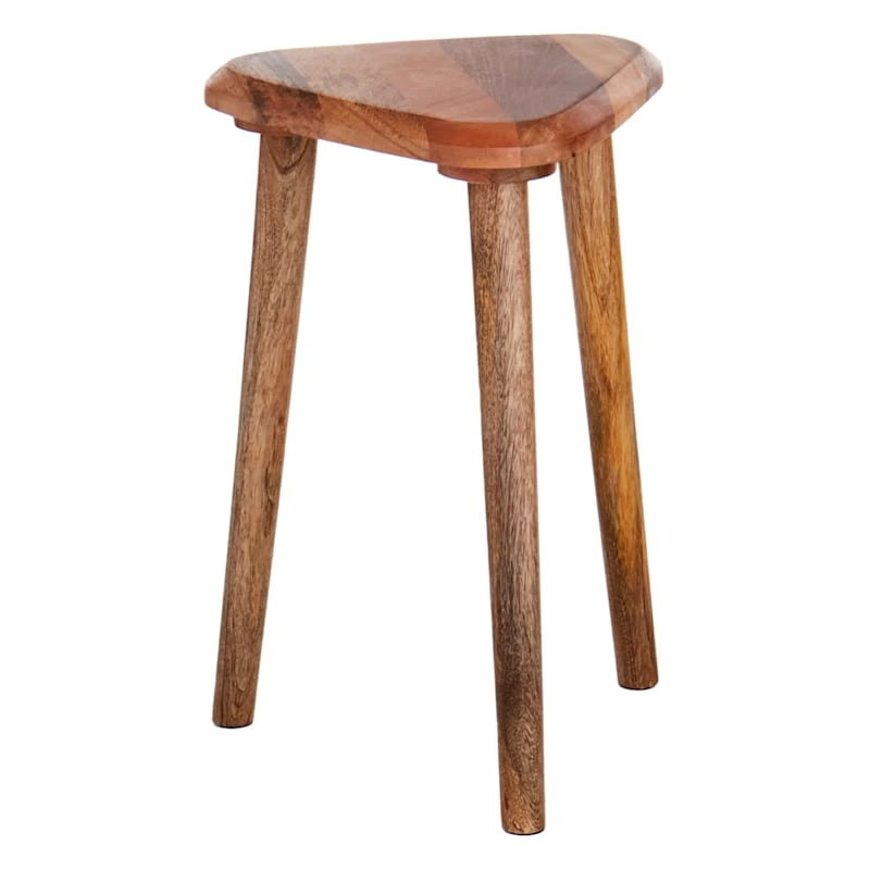 Found & Fable Triangle Mango Wood Side Table 1 Found & Fable Triangle Mango Wood Side Table