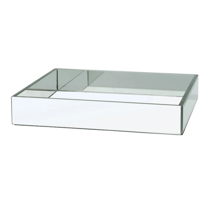 Glass Mirror Tray, 21x13 1 Glass Mirror Tray, 21x13