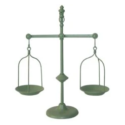 Green Metal Garden Scale, 15"