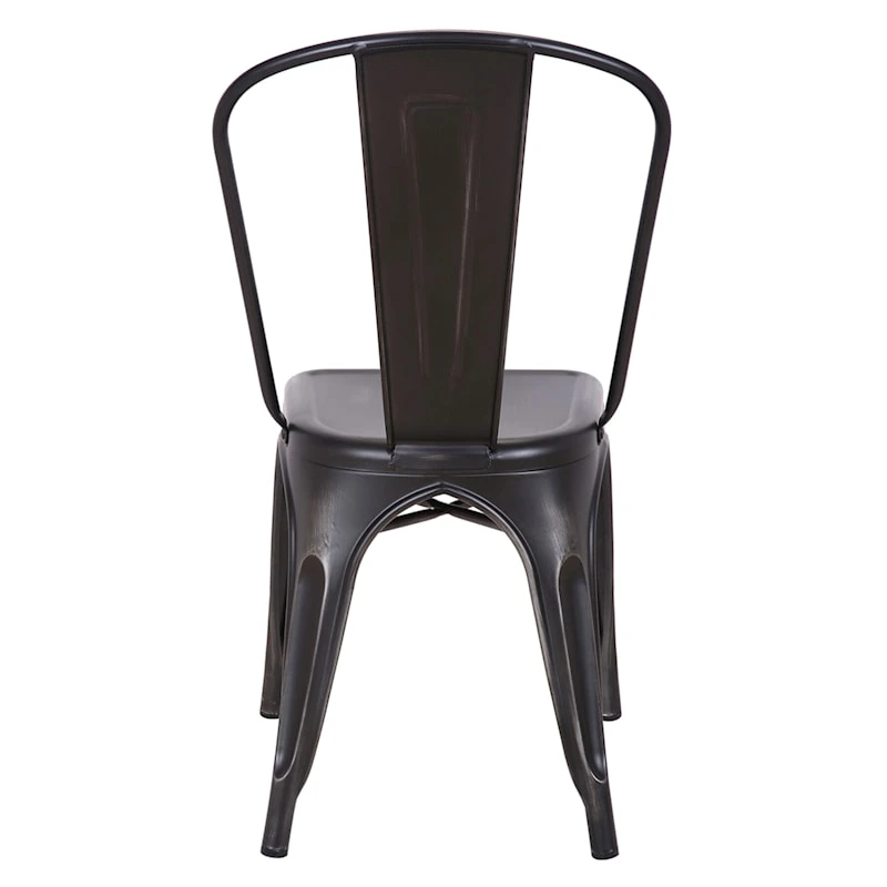 Honeybloom Idris Black Metal Dining Chair 5 Honeybloom Idris Black Metal Dining Chair - Image 5