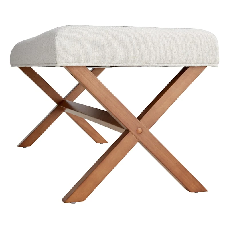 Honeybloom Jordan Chenille Bench, Ivory 3 Honeybloom Jordan Chenille Bench, Ivory - Image 3