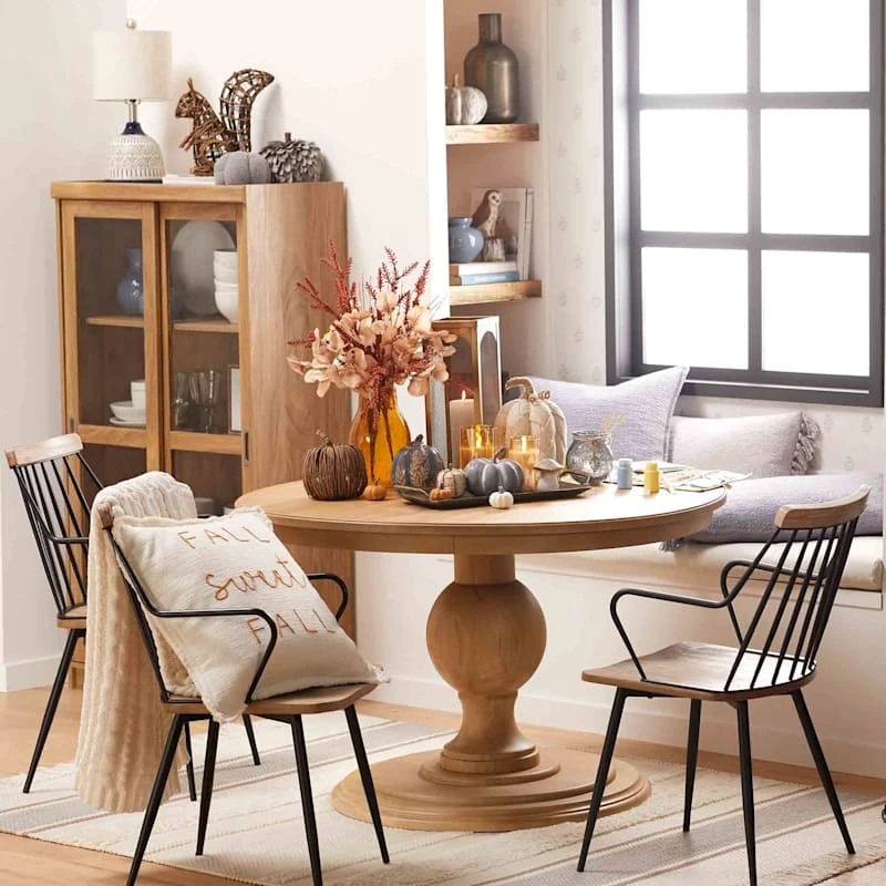 Honeybloom Penelope Wooden Dining Table Top & Base, Pedestal Sold Separately 2 Honeybloom Penelope Wooden Dining Table Top & Base, Pedestal Sold Separately - Image 2