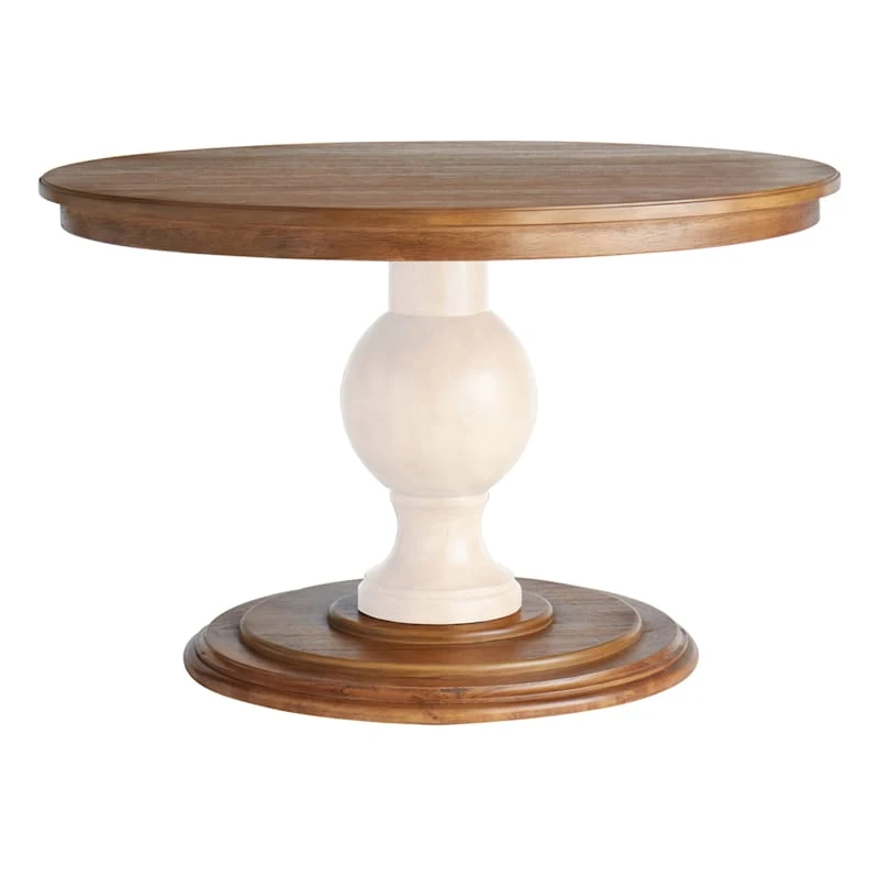 Honeybloom Penelope Wooden Dining Table Top & Base, Pedestal Sold Separately 1 Honeybloom Penelope Wooden Dining Table Top & Base, Pedestal Sold Separately