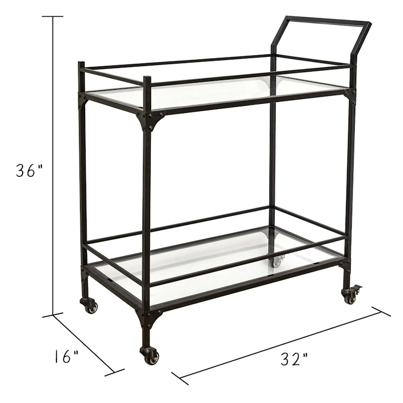 Honeybloom Sage Frost Bar Cart 4 Honeybloom Sage Frost Bar Cart - Image 4