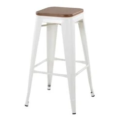 Honeybloom Westfield Barstool, White
