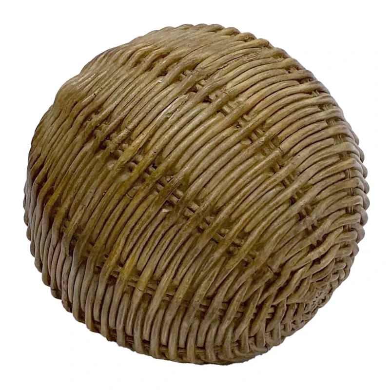 Honeybloom Wicker-Look Sphere, 5.3" 1 Honeybloom Wicker-Look Sphere, 5.3"