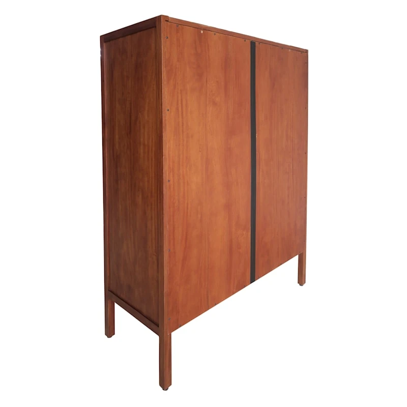 Honeybloom Wood Rattan Door Cabinet 3 Honeybloom Wood Rattan Door Cabinet - Image 3