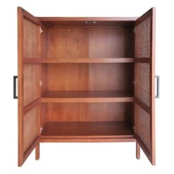 Honeybloom Wood Rattan Door Cabinet 8 Honeybloom Wood Rattan Door Cabinet -At Home Sales Store honeybloom wood rattan door cabinet 3