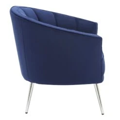 Laila Ali Avani Blue Velvet Accent Chair -At Home Sales Store laila ali avani blue velvet accent chair 2