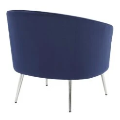 Laila Ali Avani Blue Velvet Accent Chair -At Home Sales Store laila ali avani blue velvet accent chair 4