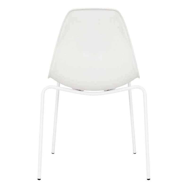 Lily White Dining Chair With Metal Legs 4 Lily White Dining Chair With Metal Legs - Image 4