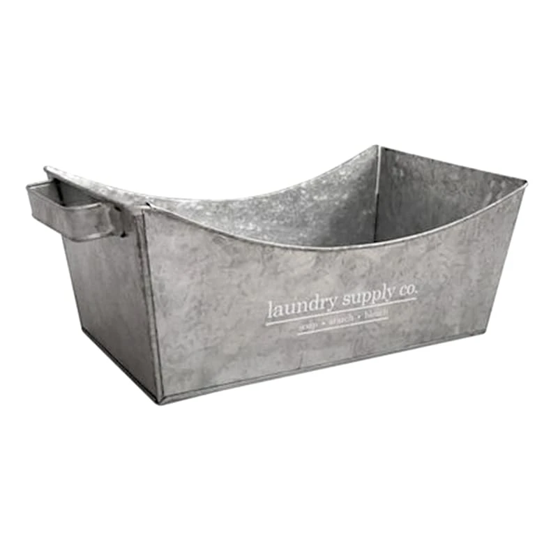 Metal Laundry Bin W/Handle 1 Metal Laundry Bin W/Handle