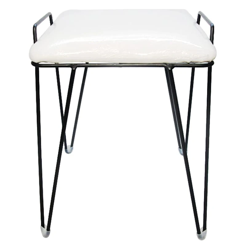Pedra Black & White Vanity Stool 1 Pedra Black & White Vanity Stool