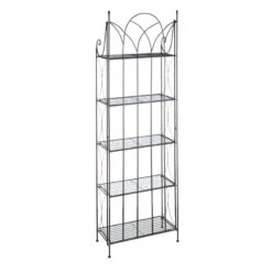 Providence 5-Tier Black Gothic Baker Rack With Metal Wire Shelves -At Home Sales Store providence 5 tier black gothic baker rack with metal wire shelves 2