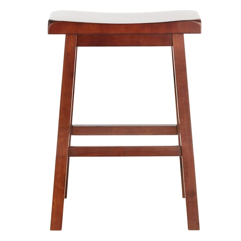 Providence Dark Walnut Saddle Stool, 24" 2 Providence Dark Walnut Saddle Stool, 24" - Image 2