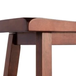 Providence Dark Walnut Saddle Stool, 24" 7 Providence Dark Walnut Saddle Stool, 24" -At Home Sales Store providence dark walnut saddle stool 24 3