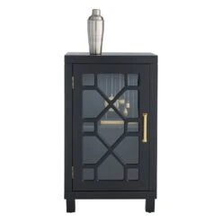 Providence Merrick Black 1-Door Cabinet -At Home Sales Store providence merrick black 1 door cabinet 2