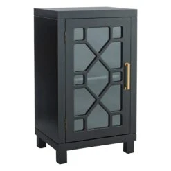 Providence Merrick Black 1-Door Cabinet