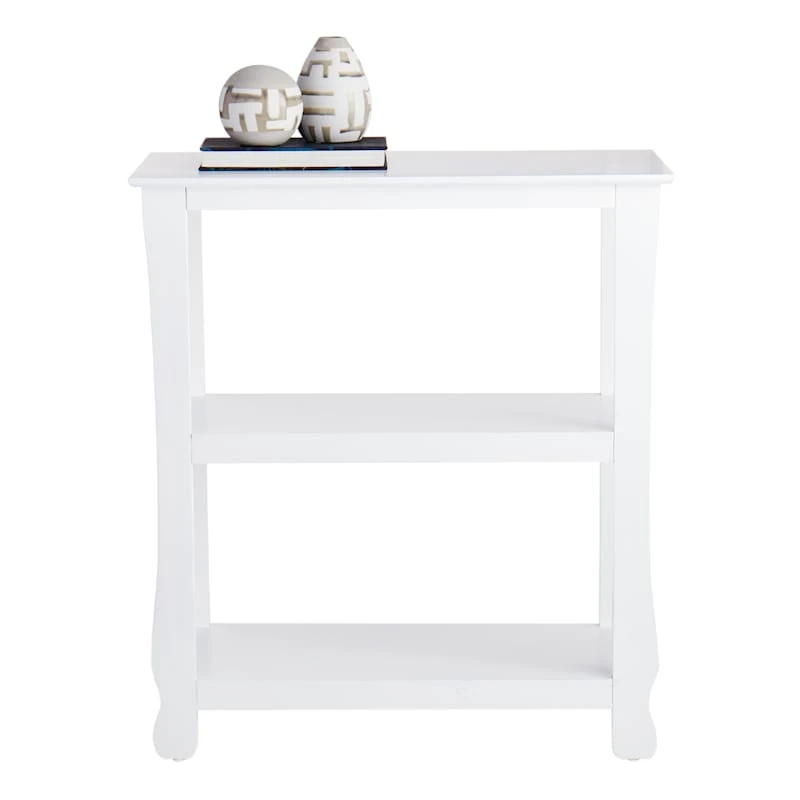 Providence Theodore White 3-Tier Thick Leg Bookshelf, 29" 2 Providence Theodore White 3-Tier Thick Leg Bookshelf, 29" - Image 2