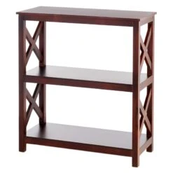 Providence Xavier 3-Tier Brown Bookshelf, 29" -At Home Sales Store providence xavier 3 tier brown bookshelf 29 2