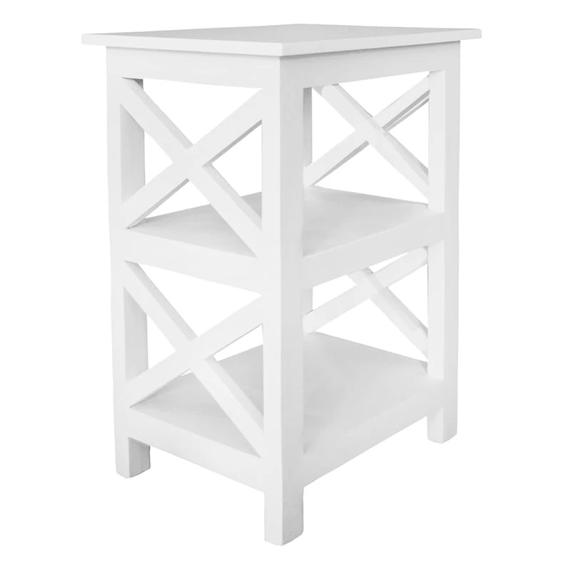 Providence Xavier Accent Table, White 1 Providence Xavier Accent Table, White