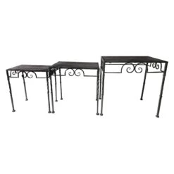 Rustic Rectangle Wood Top Table With Twist Leg, Medium