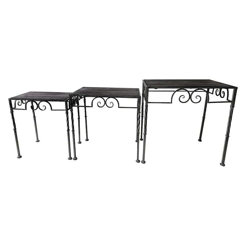 Rustic Rectangle Wood Top Table With Twist Leg, Small 1 Rustic Rectangle Wood Top Table With Twist Leg, Small