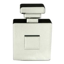 Silver Mirror Glass Bottle, 8"