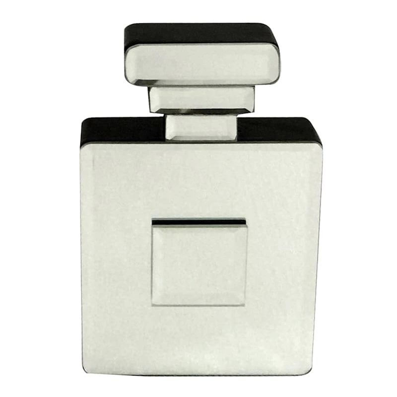 Silver Mirror Glass Bottle, 8" 1 Silver Mirror Glass Bottle, 8"