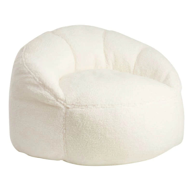 Tiny Dreamers Kids Laid Back Lounger, White 1 Tiny Dreamers Kids Laid Back Lounger, White