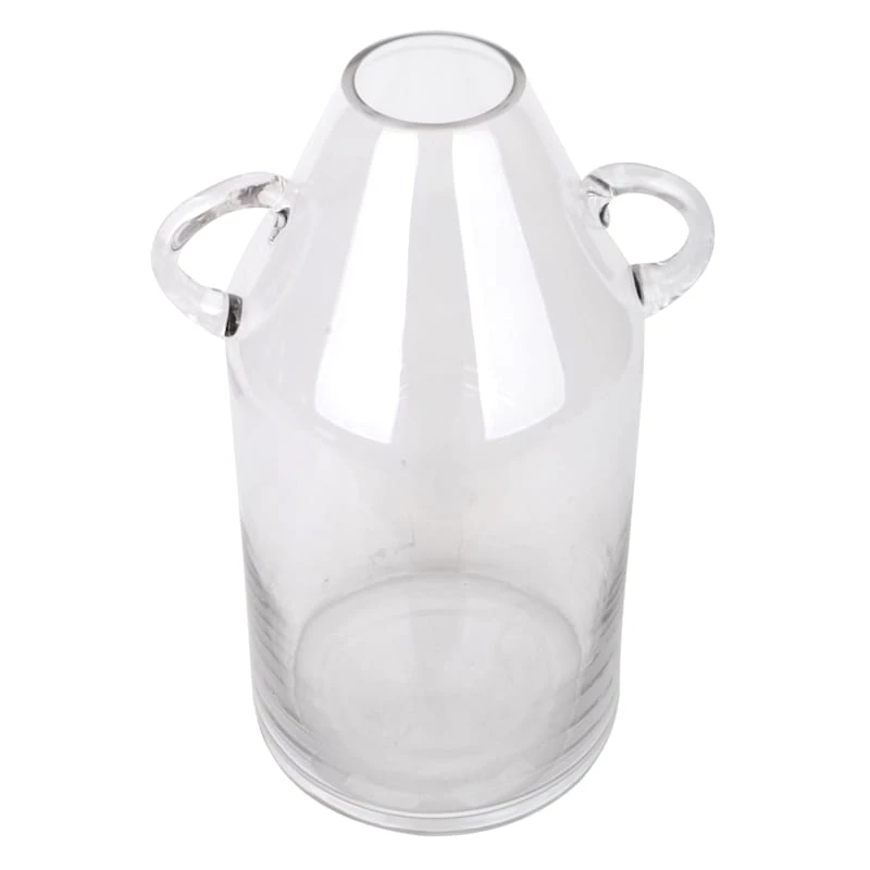 Tracey Boyd Clear Glass Vase With Handles, 12" 2 Tracey Boyd Clear Glass Vase With Handles, 12" - Image 2