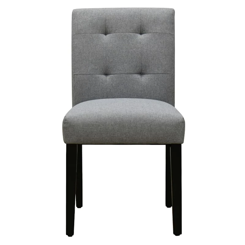 Tufted Dining Chair, Grey 2 Tufted Dining Chair, Grey - Image 2